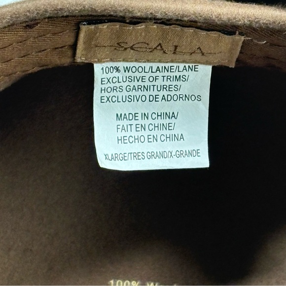 Scala Cuffley Wool Felt Driving Cap Hat XL Tan Water Repellent Newsboy Cabby NEW - Picture 7 of 10